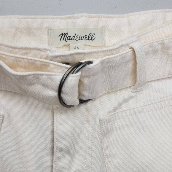 MADEWELL WIDE LEG PANTS UTILITY PATCH POCKET BELTED SIZE 25 Cloud Lining - Picture 11 of 14